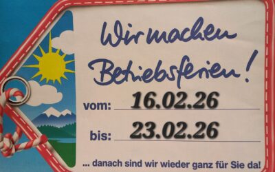 Betriebsurlaub!